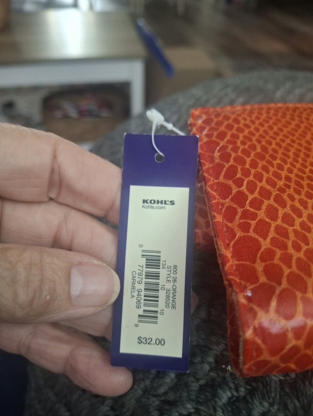 Orange Snake-Embossed Wallet - Picture 3 of 8